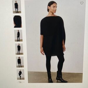 Black Women's Boatneck Tunic Top